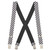Black & White Checkered X-Back Suspenders - 1 1/2" Width, 48" Length