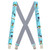 Lures On Blue X-Back Suspenders - 1 1/2" Width, 48" Length