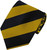 Gold Black Wide-Striped Tie
