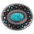 Boot Stomping Belt Buckle Oblong Southwestern Belt Buckle - Black/Brown
