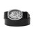 Red Blossom Belt Buckle Monochrome - Black/Brown