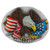 Oval Eagle with U.S. Colors Belt Buckle - Black/Brown