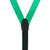 Bangkok Silk Runner End Suspenders in Royal Green - Rear View