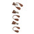 Men's Solid Fabric Suspenders Braces with Convertible Leather Ends and Clips Y-Back - Copper Sundial