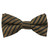 Brown & Black Even Stripe Band Bow Tie