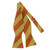 Men's 1-Inch Stripes School College Woven Silk Freestyle Self-Tie Bow Tie - Gold Orange