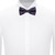 Men's Diamond Bloom Pattern Pre-Tied Adjustable Banded Bow Tie - Navy Blue