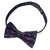 Men's Diamond Bloom Pattern Traditional Freestyle Self-Tie Bow Tie - Navy Blue