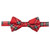Men's Red Christmas Plaid Adjustable Pre-Tied Banded Bow Tie