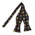 Men's School Bus Pattern Novelty Traditional Freestyle Self-Tie Bow Tie - Black Tan