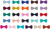 Men's Polka Dot Print Pre-Tied Banded Adjustable Bow Tie - Peach