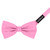Men's Polka Dot Print Pre-Tied Banded Adjustable Bow Tie - Carnation Pink