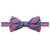 Men's Carson Variegated Diagonal Stripe Pre-Tied Adjustable Banded Bow Tie - Red and Denim