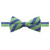 Men's Carson Variegated Diagonal Stripe Pre-Tied Adjustable Banded Bow Tie - Green and Denim