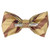 Men's Pre-Tied Tonal Stripe Clip-On Bow Tie - Vegas Gold
