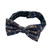 Men's Meadow Floral Pattern Pre-Tied Adjustable Banded Bow Tie - Rust/Navy