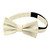 Men's Silk Blend Solid Color Pre-Tied Adjustable Banded Bow Tie - Mod White