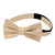 Men's Silk Blend Solid Color Pre-Tied Adjustable Banded Bow Tie - Royal Gold