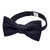 Men's Silk Blend Solid Color Traditional Freestyle Self-Tie Bow Tie - Navy Blue