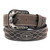 Stitched Concho Top Grain Leather Belt