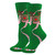 Women's Rudolph with Striped Scarf Christmas Socks - Green