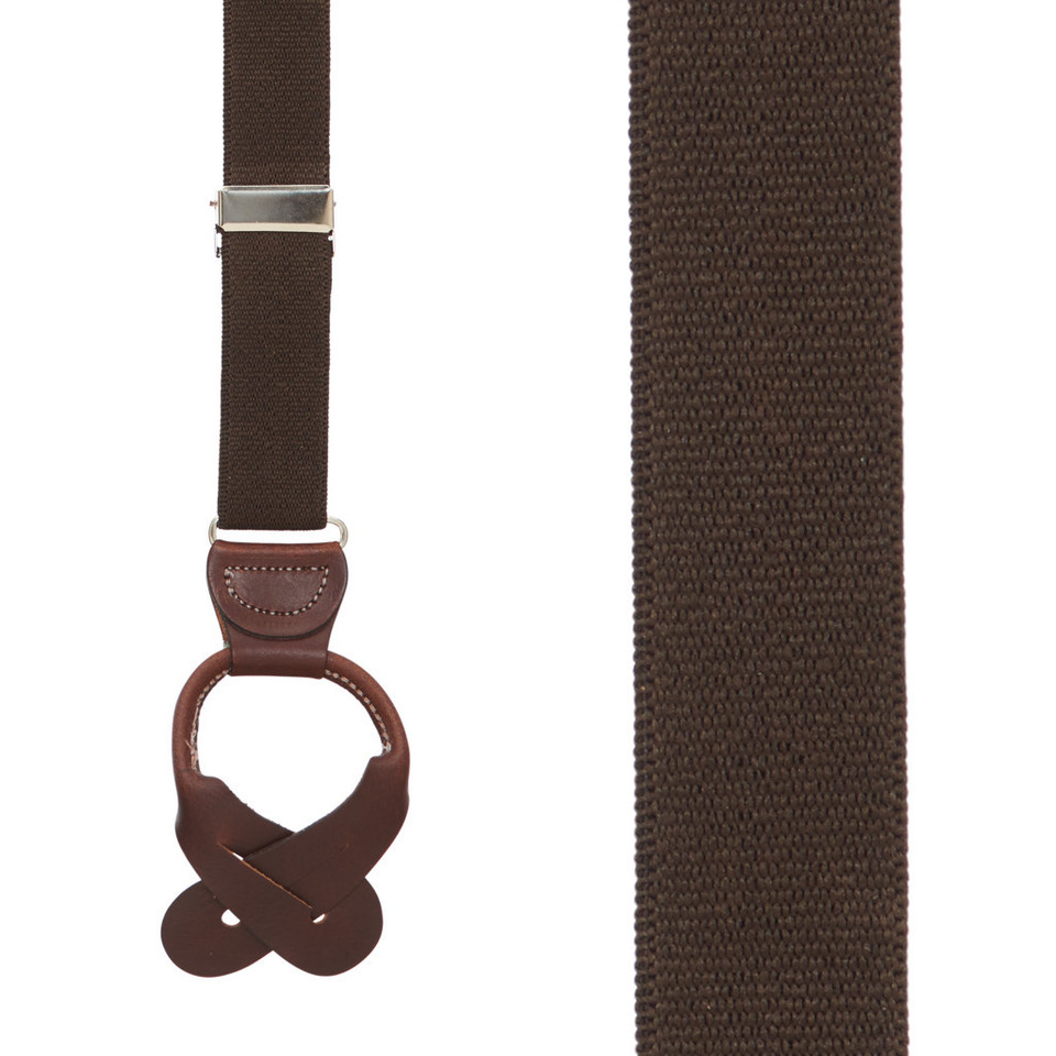 Brown Suspenders 1 Inch Wide SuspenderStore
