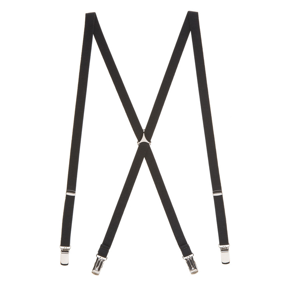 Skinny & Thin Black Suspenders| SuspenderStore