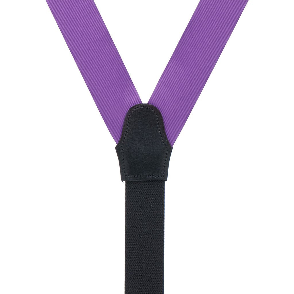 Grosgrain Clip Suspenders in Purple - Rear View