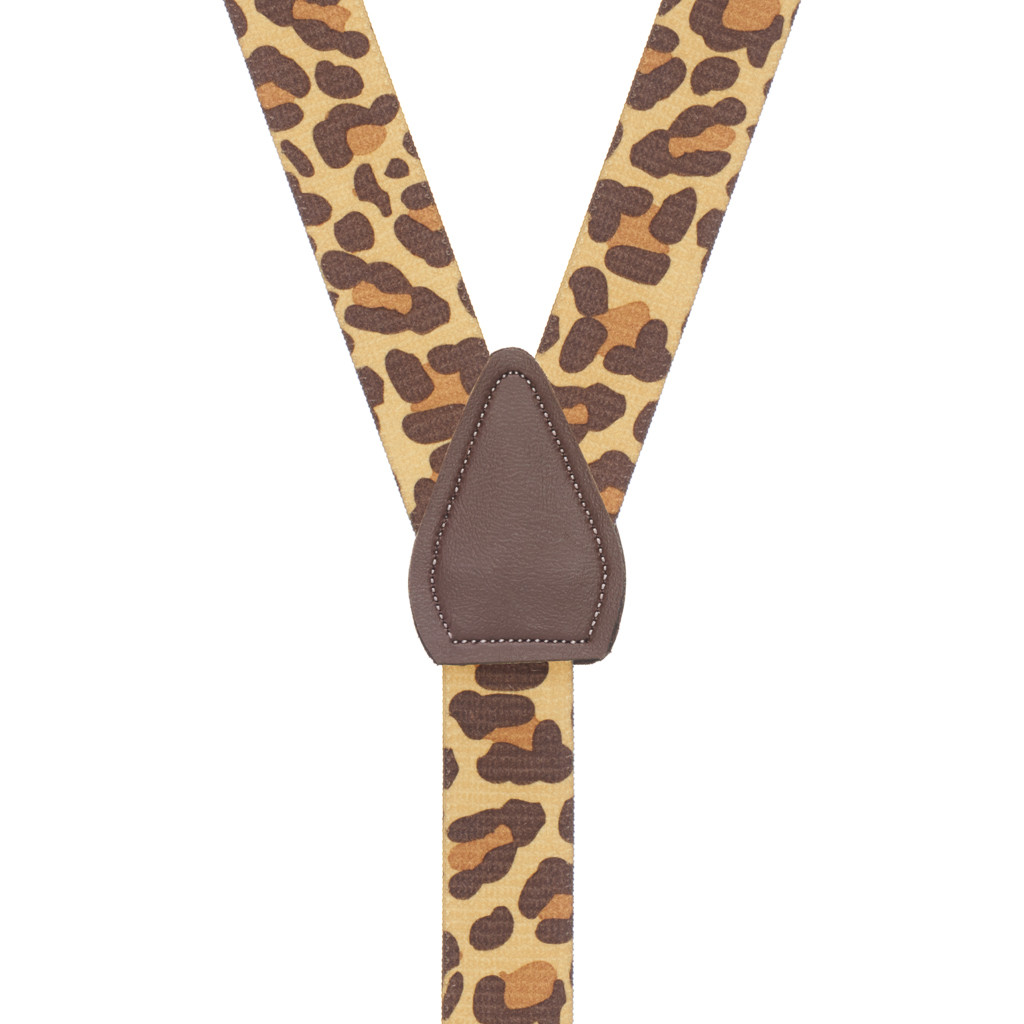 Leopard Print Suspenders - Rear View