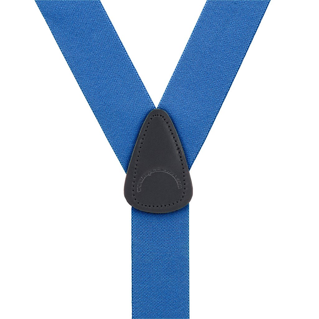 1.5 Inch Wide Button Suspenders - ROYAL BLUE