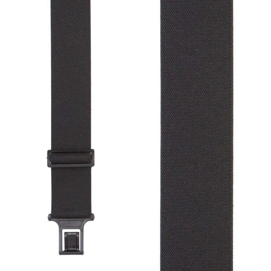 Black Suspenders - 2 Inch Wide Belt Clip