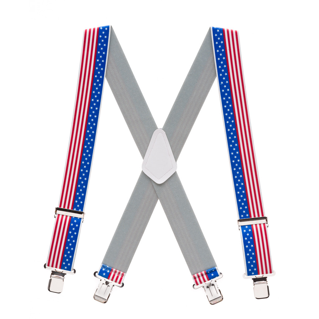 Classic Suspenders - Full View - USA Stars & Stripes