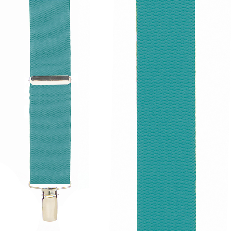 1.5 Inch Wide Suspenders in Teal - Front View