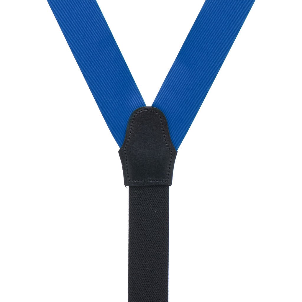 Grosgrain Button Suspenders - Royal Blue Rear View