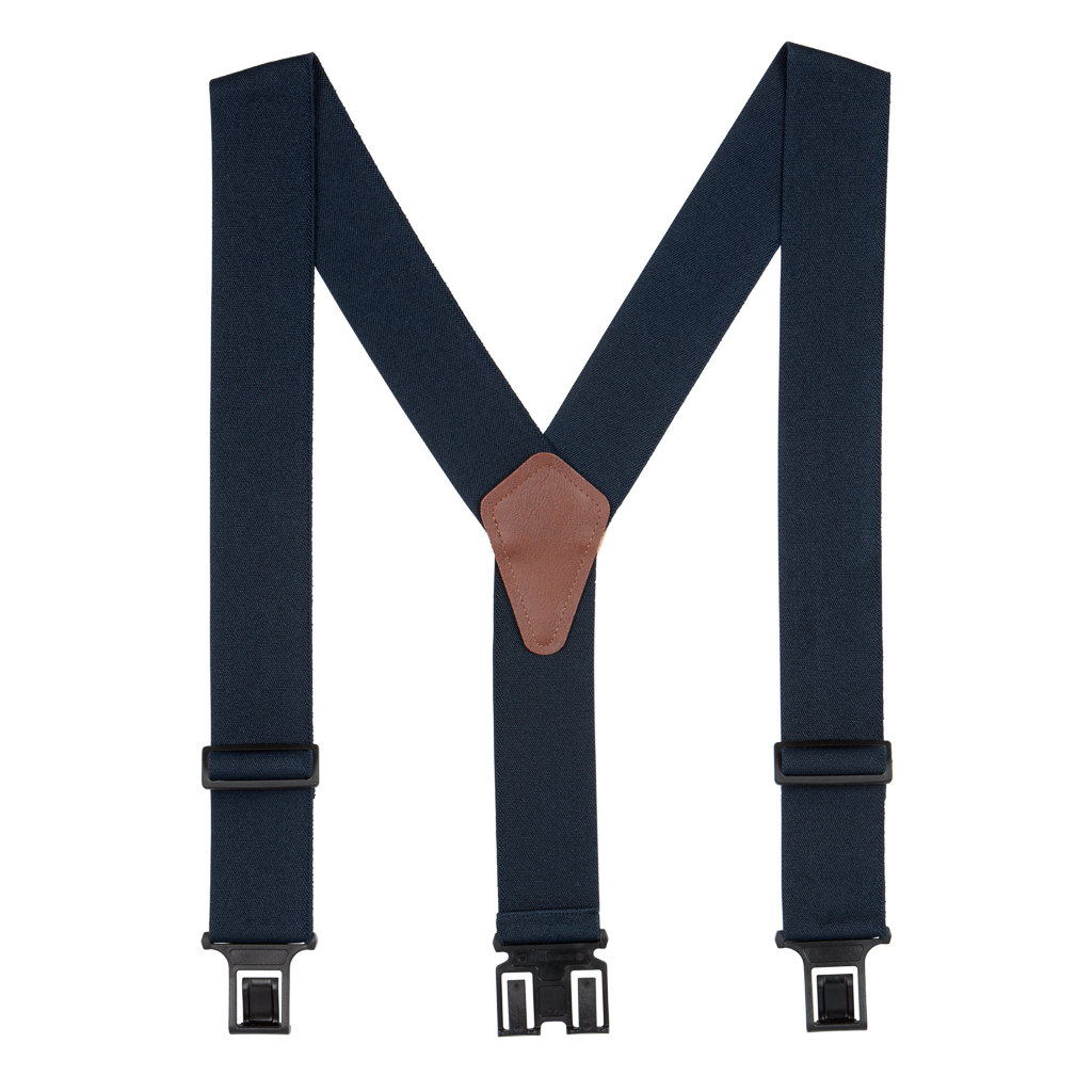 Perry Suspenders - Full View -Navy Blue