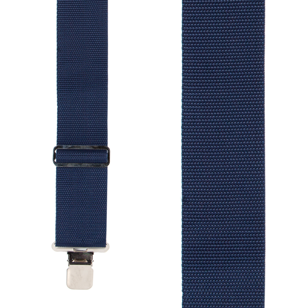 Heavy Duty Work Suspenders - NAVY BLUE - Front View