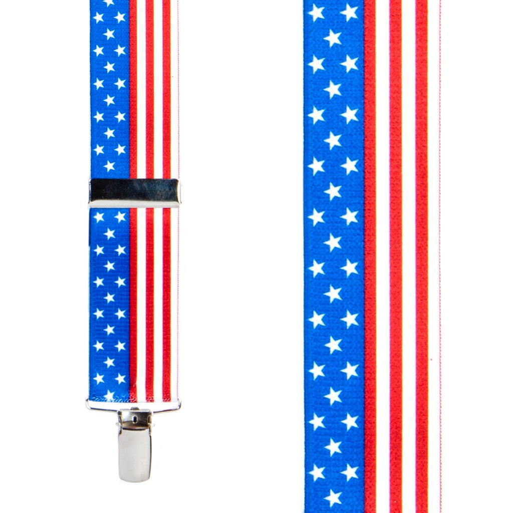 Stars & Stripes Suspenders - Front View