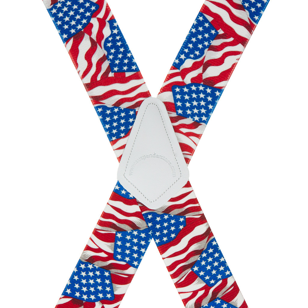 American Flag Suspenders - Rear View
