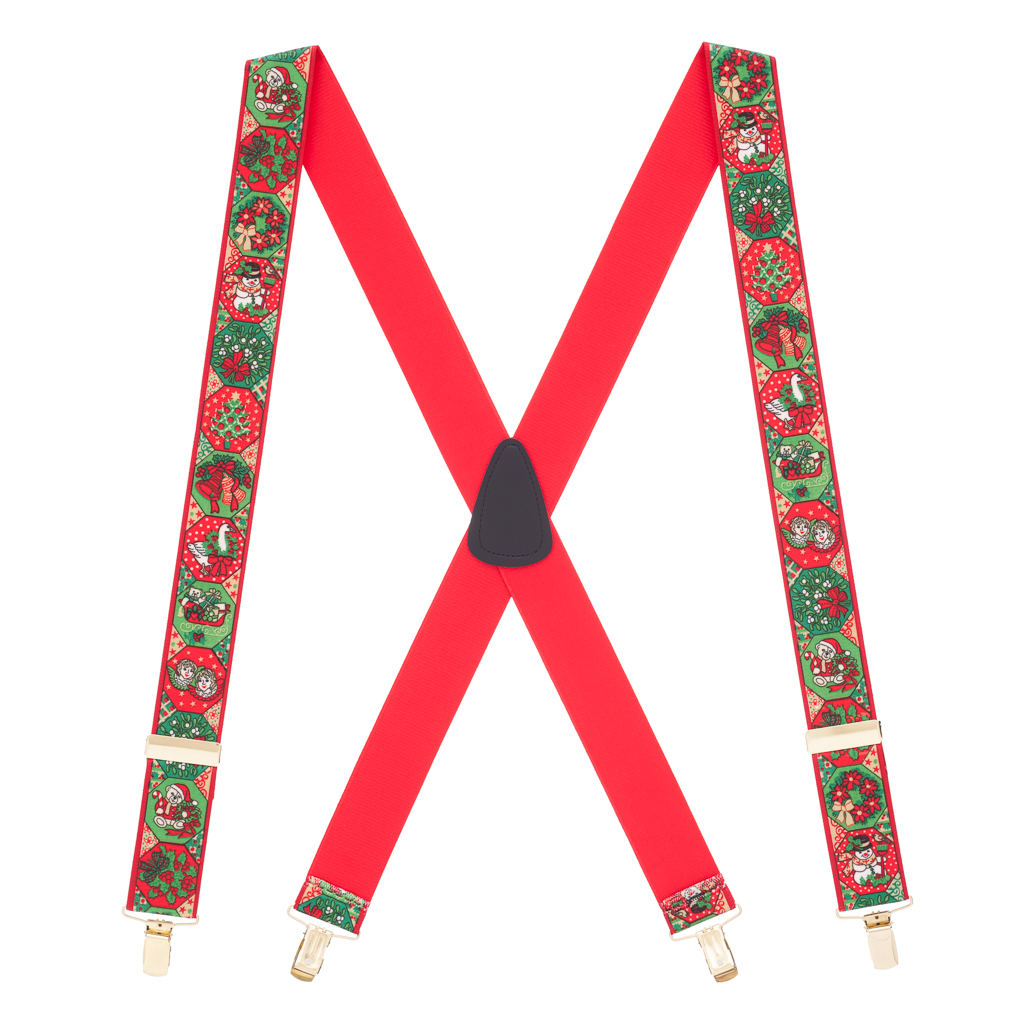 Holiday Spirit Christmas Suspenders - Full View