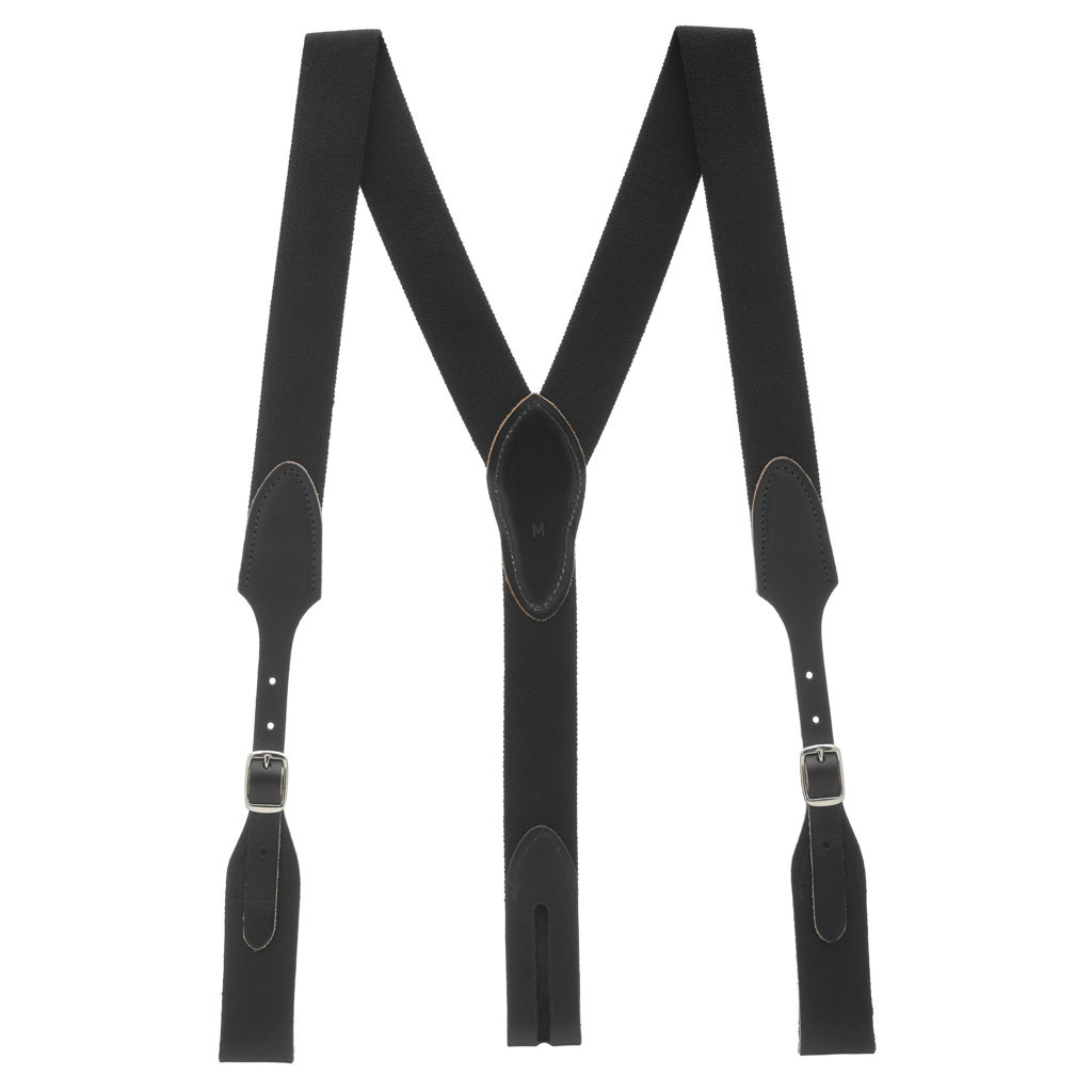 Rugged Comfort Suspenders - Belt Loop BLACK - Full View