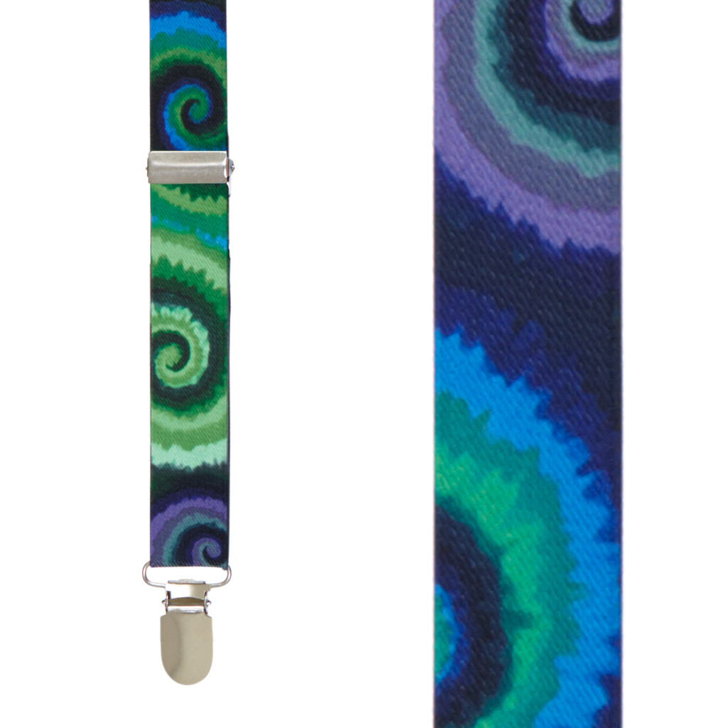 Tie Dye Swirl Suspenders - Front View