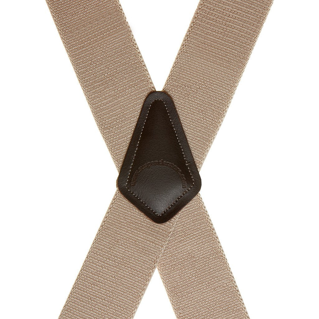 TAN Suspenders 2 Inch Wide SuspenderStore