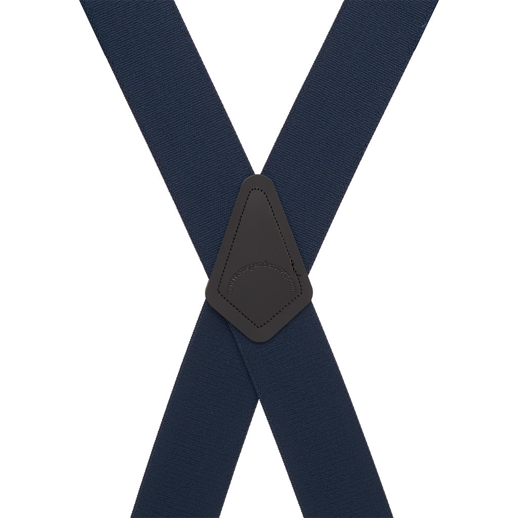 NAVY Logger Suspenders - 2 Inch Wide - CLIP - Detailed Rear View