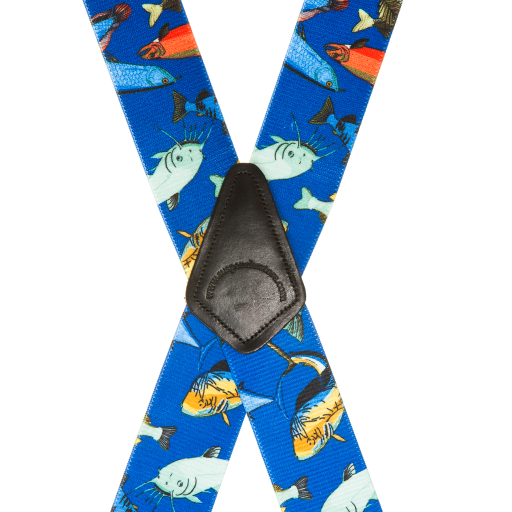 Mixed Fish Suspenders - Rear View