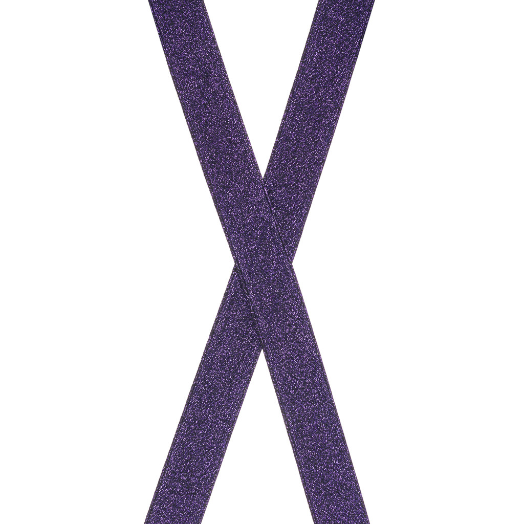 Glitter Suspenders in Purple - Rear View