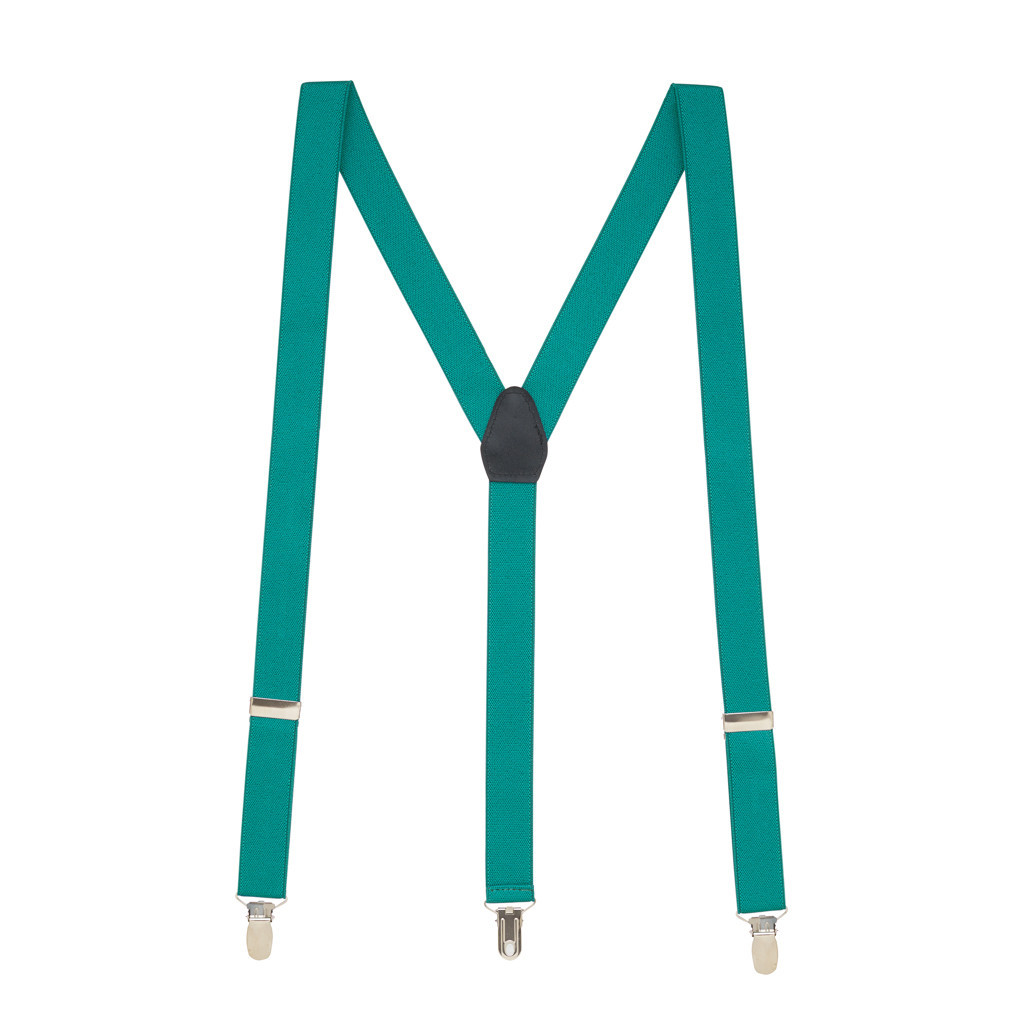 Teal Suspenders 1 Inch Wide (YBack) SuspenderStore