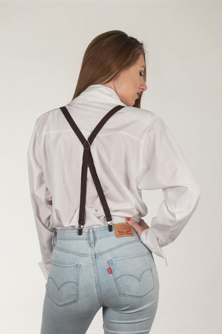 BROWN Skinny Suspenders | SuspenderStore