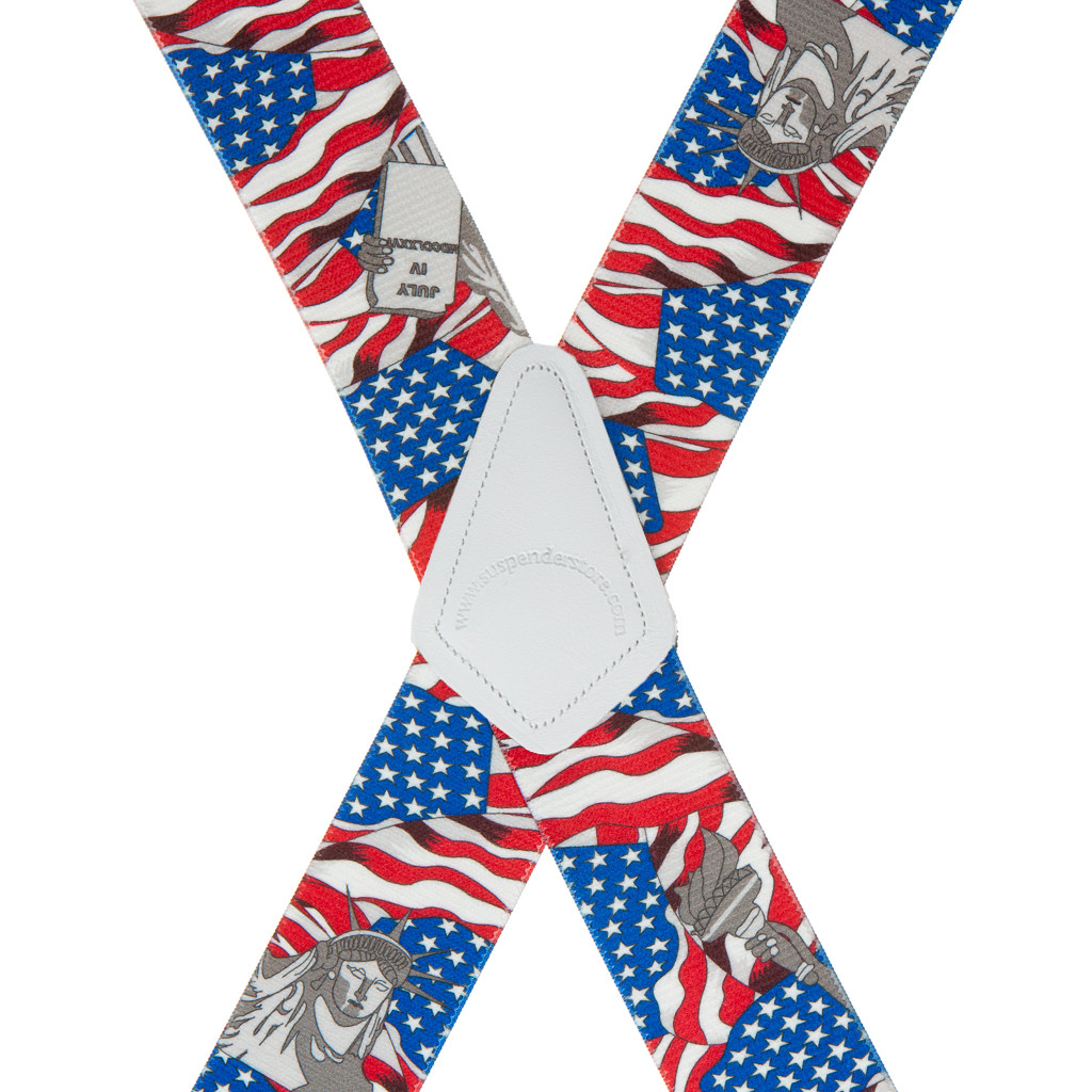 Classic Suspenders - Rear View - USA Liberty