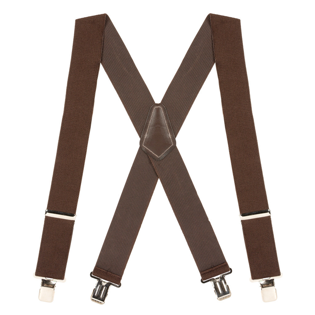 BROWN Suspenders 2 Inch Wide SuspenderStore