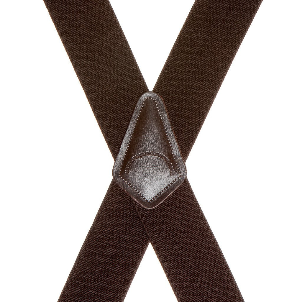 Classic Suspenders - Rear View - Brown